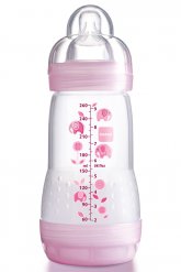 MAM Anti-colic láhev 260 ml růžová s dudlíkem V1 0+m