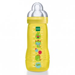 MAM láhev Baby bottle 330 ml + dudlík V3 4m+ žlutá