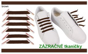 Zázračné Tkaničky U-Lace 6 ks hnědá