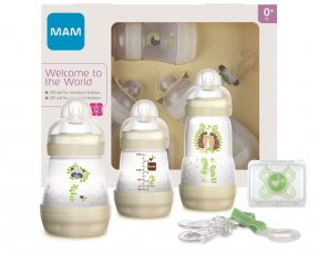 MAM Gift dárkový set pro novorozence malý 0+m - bílá zelená
